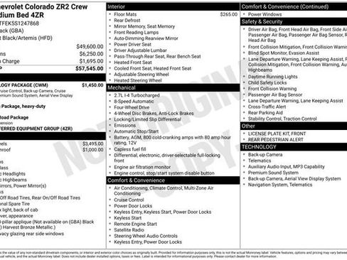 Used 2025 Chevrolet Colorado ZR2 w/ Technology Package image 42