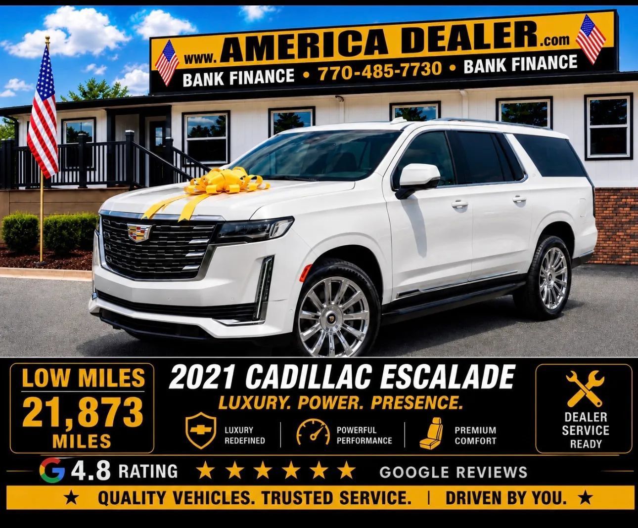 Used 2021 Cadillac Escalade Premium Luxury Platinum RWD image 1
