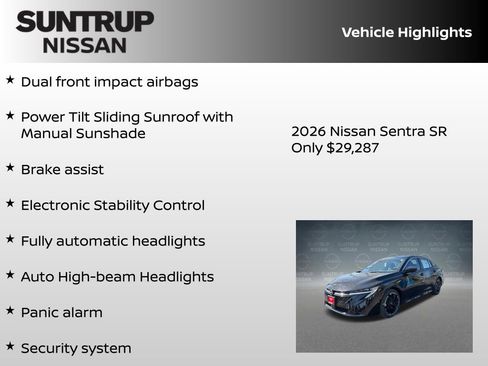 New 2026 Nissan Sentra SR FWD image 30