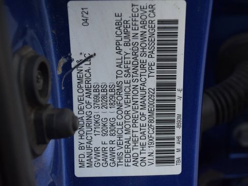 Used 2021 Honda Civic Sport image 26