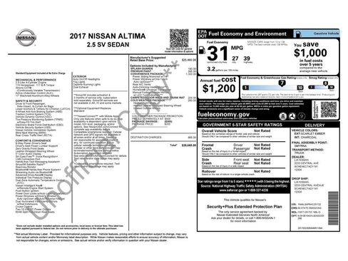 Used 2017 Nissan Altima 2.5 SV w/ Convenience Package FWD image 1