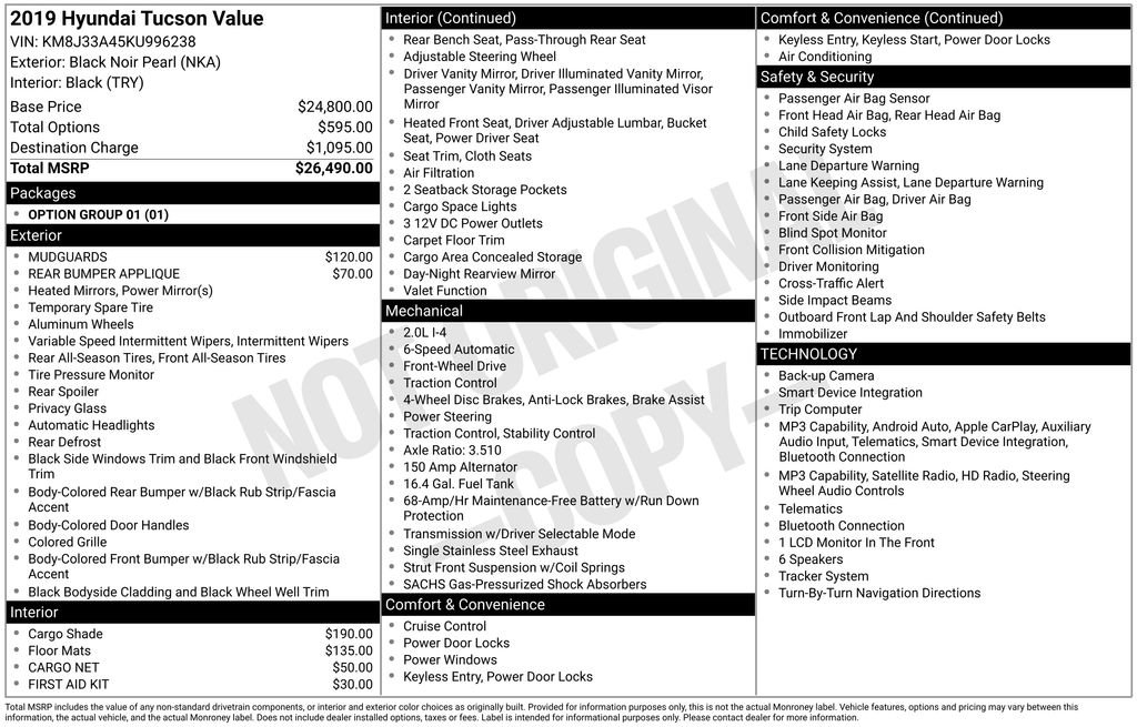 Used 2019 Hyundai Tucson Value FWD image 28