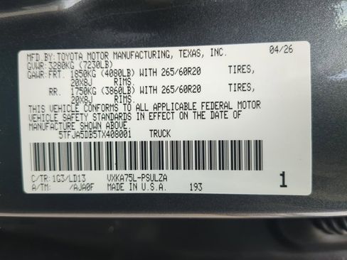 New 2026 Toyota Tundra Limited AWD/4WD image 24