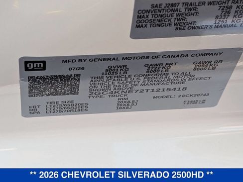 New 2026 Chevrolet Silverado 2500 LT w/ Z71 Chrome Sport Edition AWD/4WD image 32