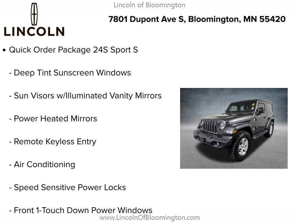 Used 2018 Jeep Wrangler Sport AWD/4WD image 5