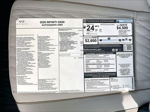 New 2026 INFINITI QX60 Autograph w/ Autograph Tech Package AWD/4WD image 40