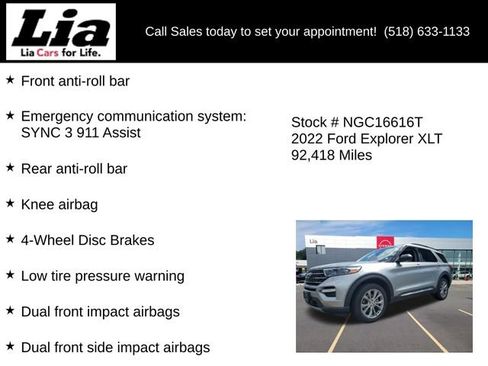 Used 2022 Ford Explorer XLT w/ Equipment Group 202A AWD/4WD image 24