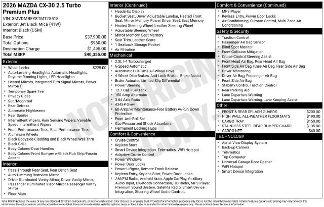 Certified 2026 MAZDA CX-30 2.5 Turbo w/ Premium Plus Pkg AWD/4WD image 5