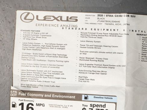 Used 2020 Lexus GX 460 Premium w/ Premium Package AWD/4WD image 56