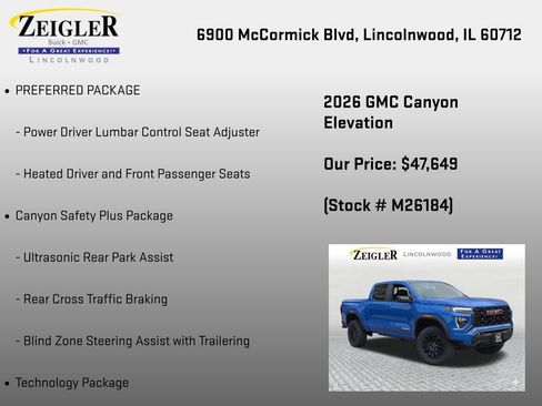 New 2026 GMC Canyon Elevation w/ Convenience Package AWD/4WD image 24