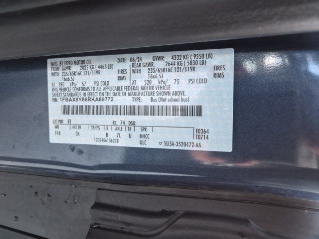 Certified 2024 Ford Transit 350 XLT AWD/4WD image 25