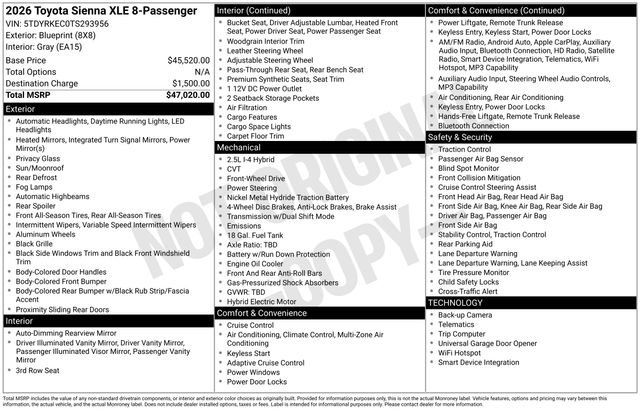 Used 2026 Toyota Sienna XLE FWD image 28