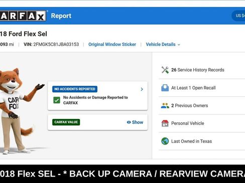 Used 2018 Ford Flex SEL w/ Equipment Group 202A FWD image 9