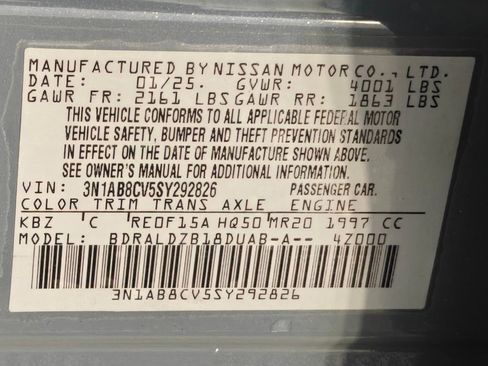 Used 2025 Nissan Sentra SV w/ SV Premium Package FWD image 50