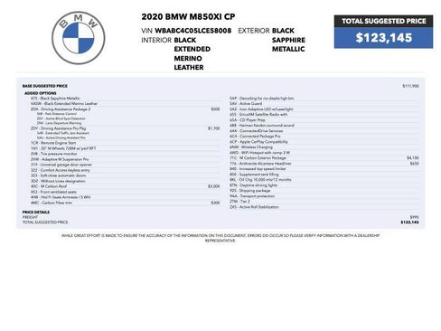 Used 2020 BMW M850i xDrive Coupe w/ M Carbon Exterior Package AWD/4WD image 10