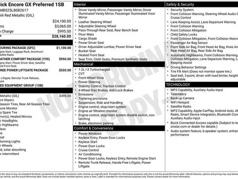 Used 2020 Buick Encore GX Preferred w/ Sport Touring Package FWD image 4