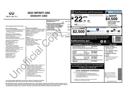 Used 2023 INFINITI Q50 Sensory image 47