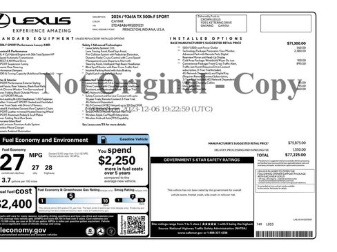 Used 2024 Lexus TX 500h AWD w/ Technology Package image 57