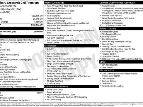 Used 2016 Subaru Crosstrek 2.0i Premium w/ Moonroof Package image 27