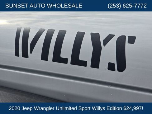 Used 2020 Jeep Wrangler Unlimited Willys image 30