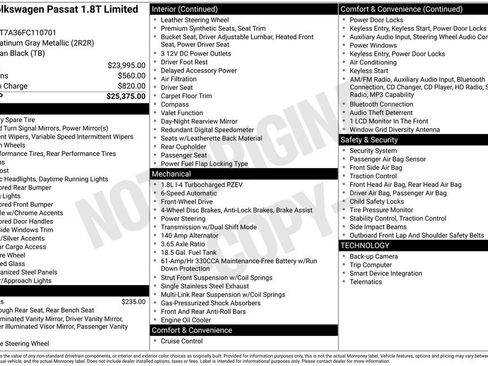 Used 2015 Volkswagen Passat 1.8T Limited Edition FWD image 27