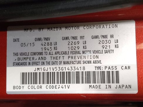 Used 2016 MAZDA MAZDA6 Touring image 33