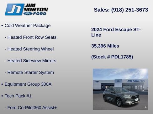 Used 2024 Ford Escape ST-Line w/ Tech Pack #1 FWD image 11