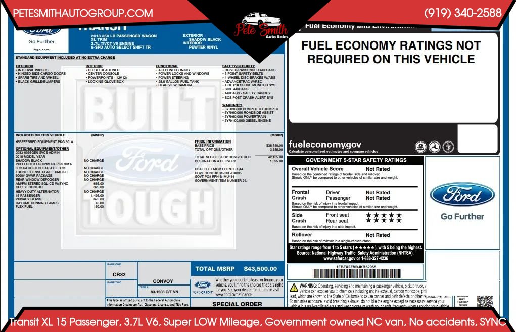 Used 2018 Ford Transit 350 XL RWD image 50