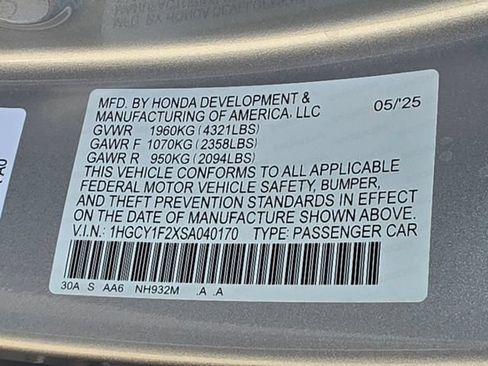 Certified 2025 Honda Accord LX image 32