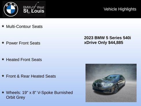 Used 2023 BMW 540i xDrive w/ Premium Package AWD/4WD image 30