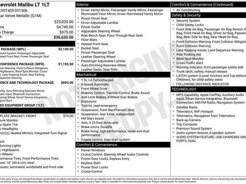 Used 2016 Chevrolet Malibu LT w/ Leather Package FWD image 34