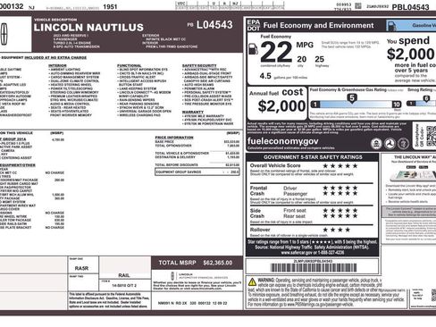 Used 2023 Lincoln Nautilus Reserve w/ Equipment Group 201A AWD/4WD image 10
