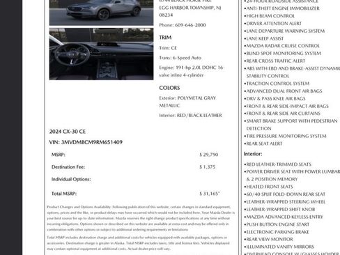Used 2024 MAZDA CX-30 AWD 2.5 S w/ Preferred Package image 2