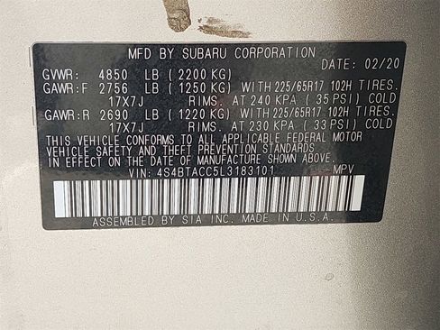 Used 2020 Subaru Outback Premium image 37