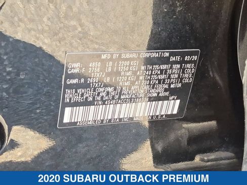 Used 2020 Subaru Outback Premium AWD/4WD image 26