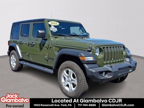 Certified 2022 Jeep Wrangler Unlimited Sport AWD/4WD image 1