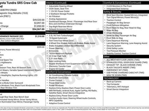 Used 2023 Toyota Tundra SR5 w/ SR5 Convenience Package AWD/4WD image 9