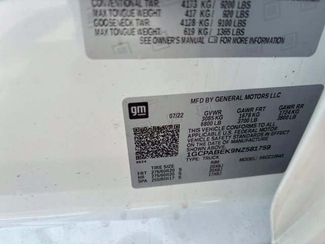 Used 2022 Chevrolet Silverado 1500 Custom RWD image 8