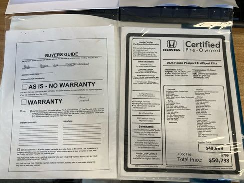 Certified 2026 Honda Passport TrailSport Elite image 37