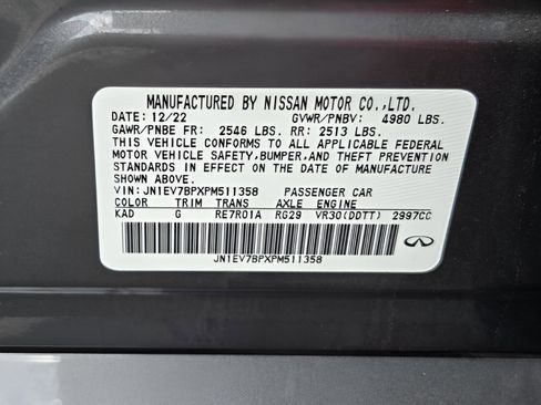 Used 2023 INFINITI Q50 Luxe w/ Cargo Package RWD image 30