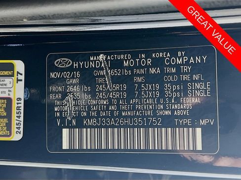 Used 2017 Hyundai Tucson Limited w/ Limited Ultimate Package 03 FWD image 13