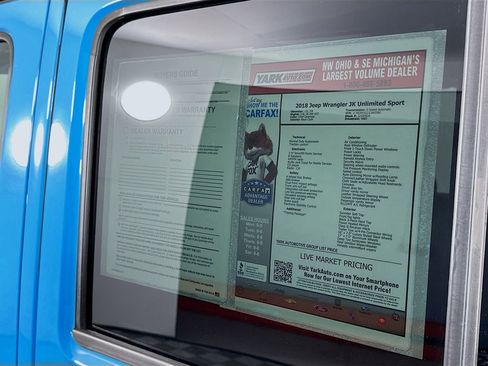 Certified 2018 Jeep Wrangler Unlimited Sport S image 16