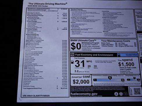 New 2026 BMW 330i Sedan w/ M Sport Package image 39