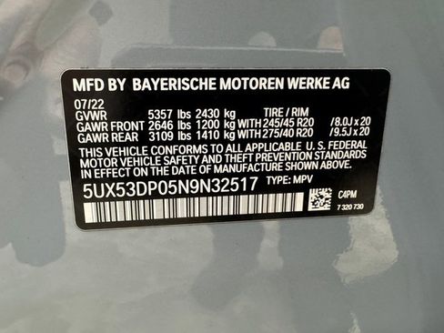 Certified 2022 BMW X3 xDrive30i w/ M Sport Package 2 image 30