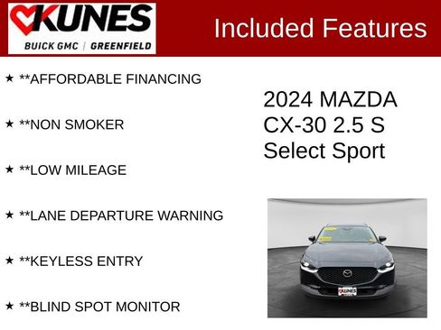 Used 2024 MAZDA CX-30 AWD 2.5 S w/ Select Sport Pkg image 3