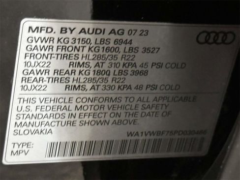 Used 2023 Audi SQ7 Prestige w/ Prestige Package image 35