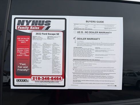Used 2022 Ford Escape SE w/ Cold Weather Package FWD image 52