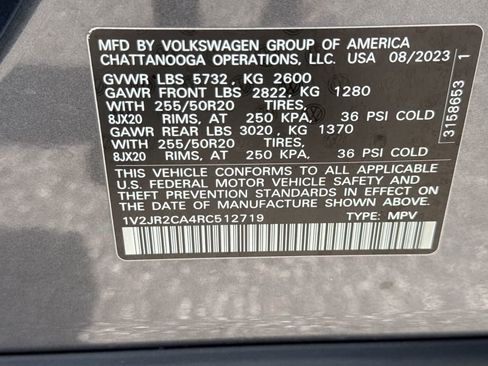 Used 2024 Volkswagen Atlas SE w/ Panoramic Sunroof Package FWD image 43