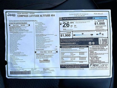 New 2026 Jeep Compass Latitude image 14