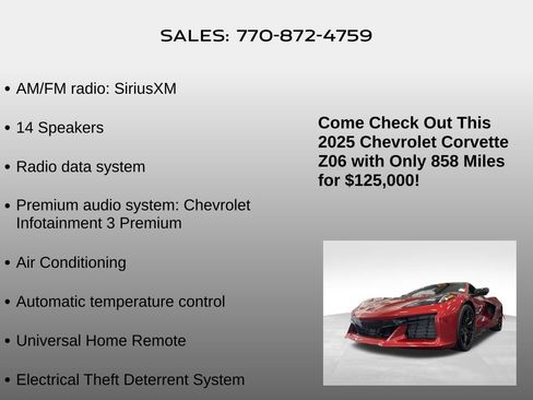 Used 2025 Chevrolet Corvette Z06 image 24
